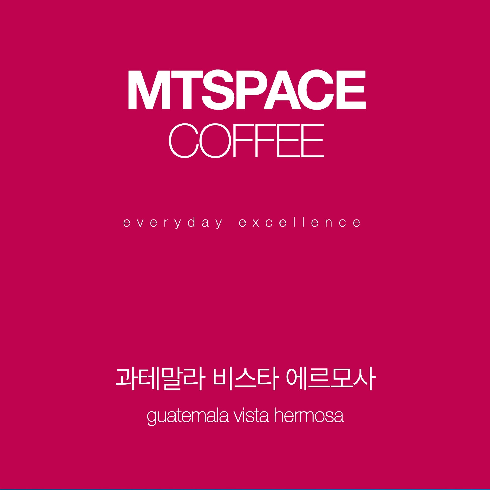 과테말라 비스타 에르모사 워시드 125g MTSPACE COFFEE 라이트 로스트 싱글 오리진