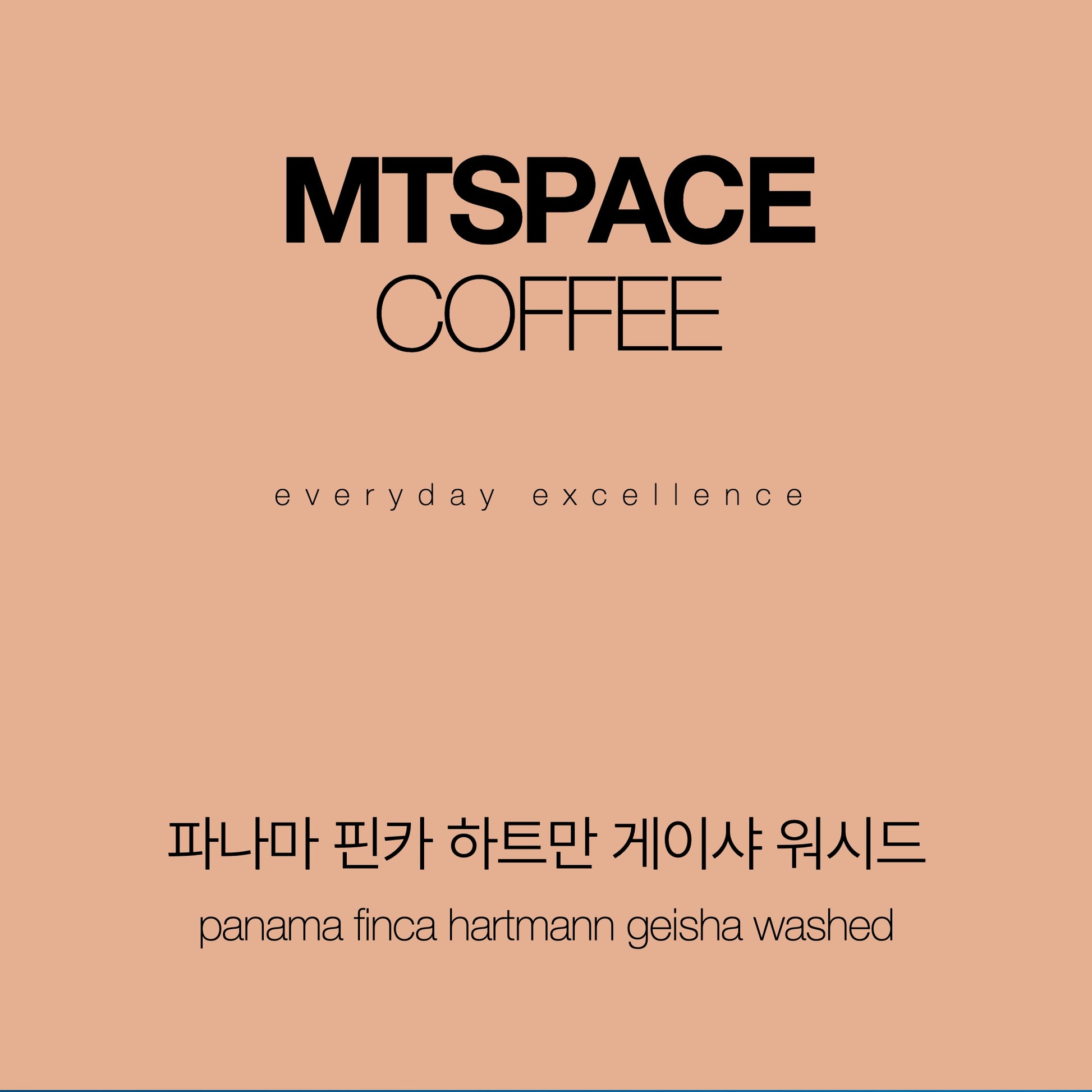 파나마 핀카 하트만 게이샤 워시드 125g MTSPACE COFFEE 라이트 로스트 싱글 오리진