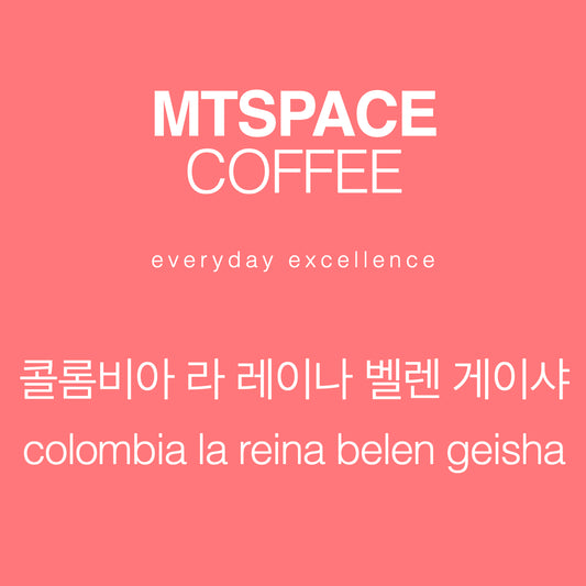 [싱글 오리진] 콜롬비아 라 레이나 벨렌 게이샤 (colombia la reina belen geisha washed) 125g