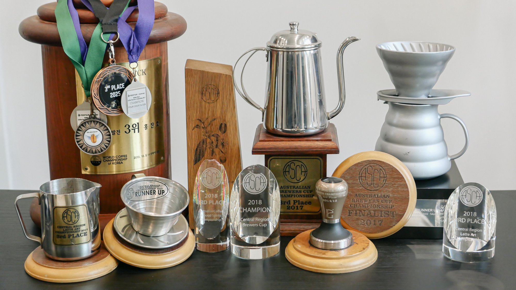 Chanho Hong — championship trophies